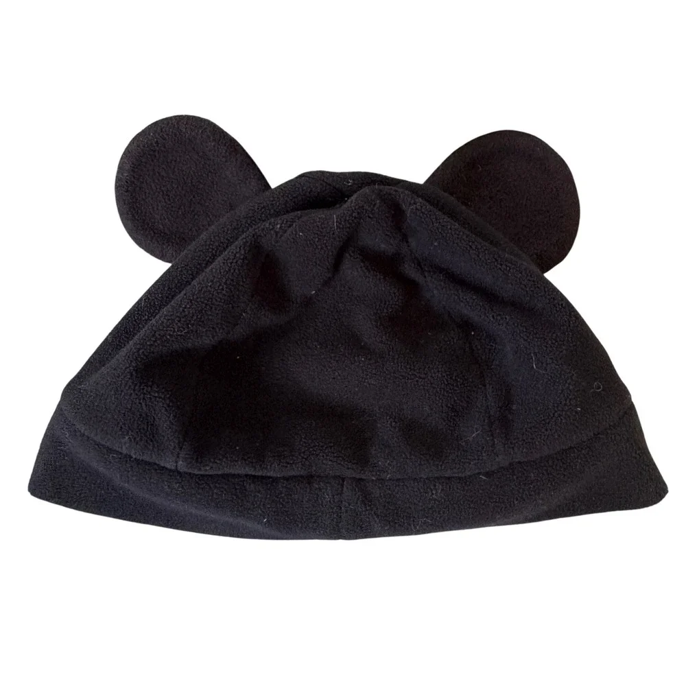 Disney Parks‎ Mickey Mouse Fleece Beanie Toddler Hat Black Ears Winter Cap